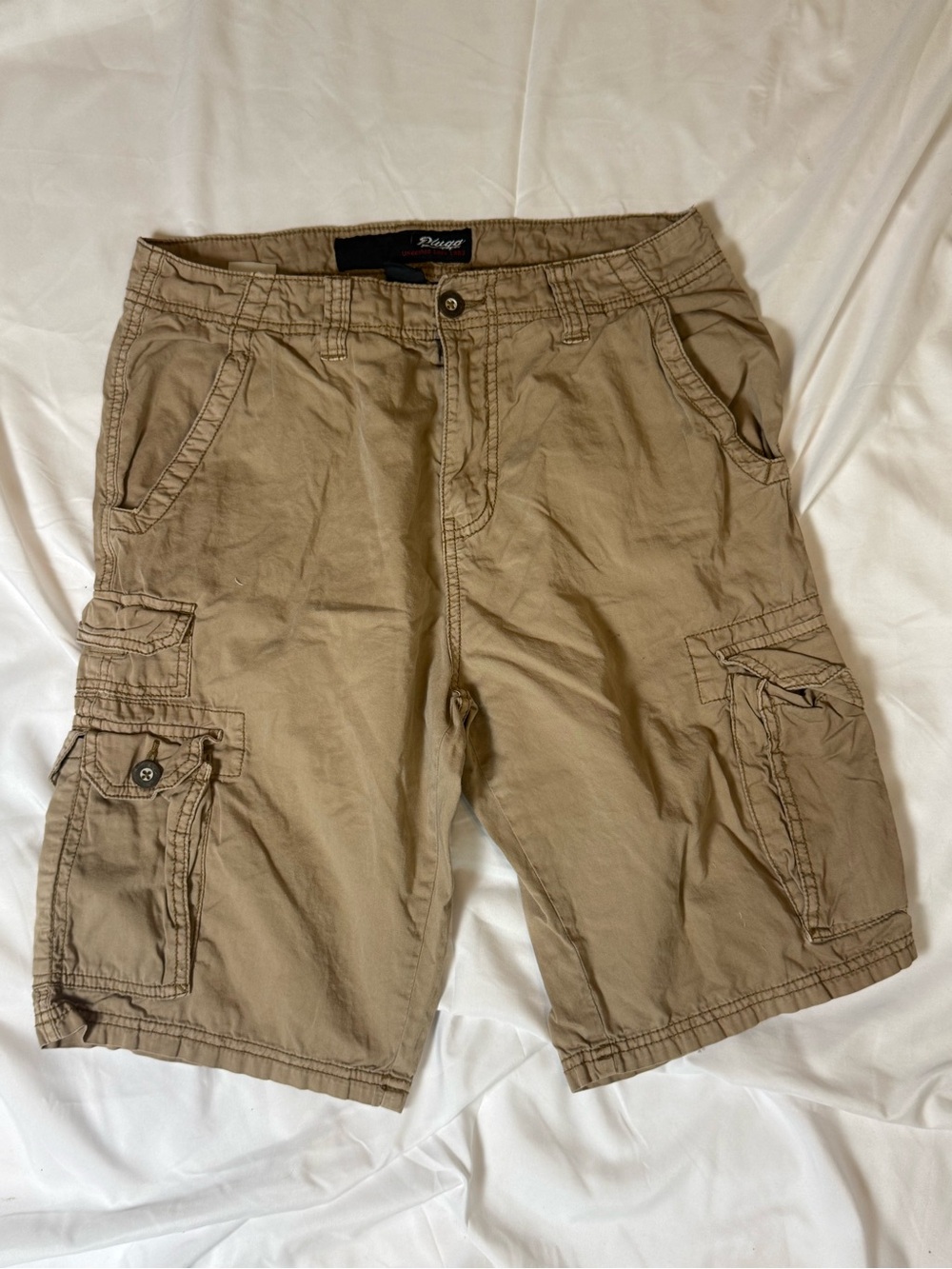 Plugg Men's Cargo Shorts in Tan